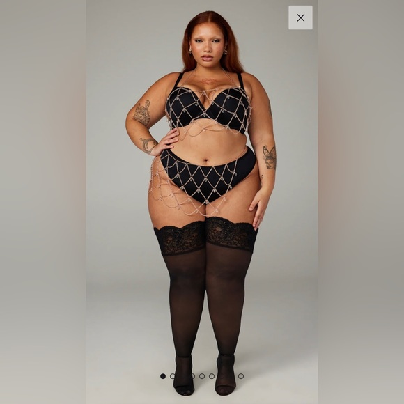 Savage X Fenty. XL/1X. Rose Gold/Black Caviar - Picture 3 of 7